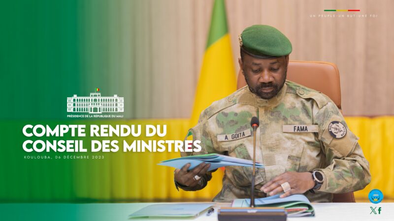 Communiqué du conseil des ministres du vendredi 06 février 2026: CM N°2026-05/SGG.