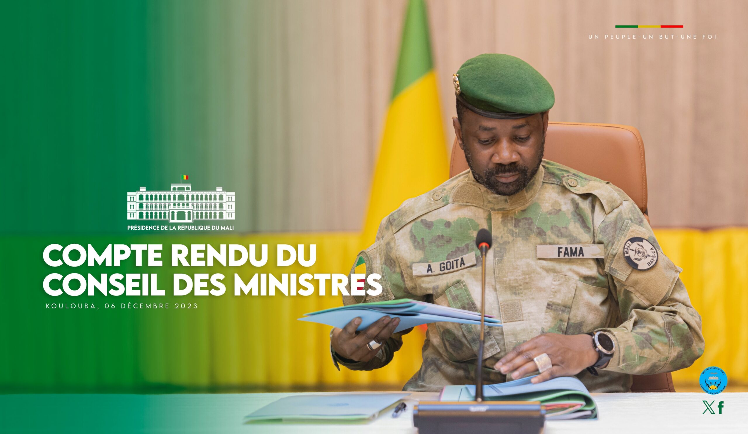 Communiqué du conseil des Ministres du mercredi 25 février 2026: CM N°2026-08/SGG.