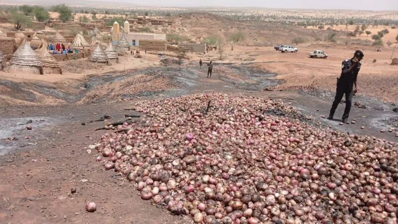 Niger: un incendie détruit plus de 50 millions de FCFA de stocks d’oignons à Tahoua/Keita