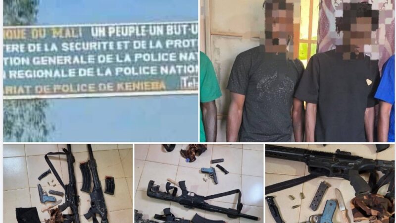Kéniéba : quatre suspects arrêtés pour détention illégale d’armes